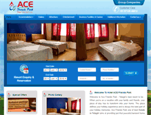 Tablet Screenshot of hotelacefriendsparkyelagiri.com